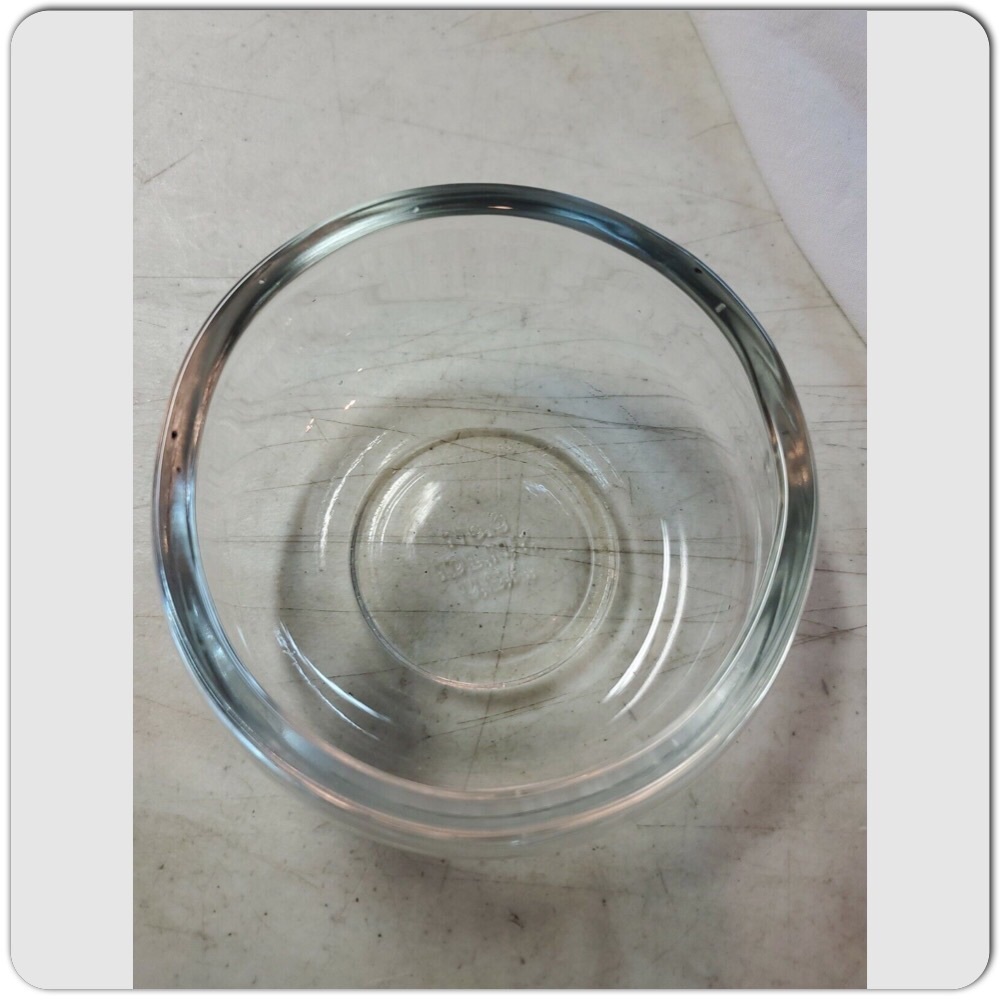 Vintage IDL NY No. 3 Glass Postal Moistener w/o Sponge 3-1/2" X 1-1/2